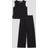 River Island Girls Lace Bow Side Crop Top Set - Black
