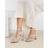 River Island Womens Ecru Feature Heeled Sandals - Beige