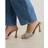 River Island Perspex Heeled Mule Sandals - Pink Pearl