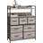 Homcom Storage Organiser Unit Grey Chest of Drawer 79x101cm