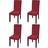 vidaXL Stretch Straight Loose Chair Cover Red (45x45cm)