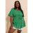 Yours Ditsy Floral Wrap Top - Green