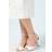 Oasis Bridal Midyim Satin Ruched Front High Heel Block Heel Sandals - Ivory