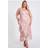 Quiz Curve Floral Chiffon Midaxi Dress - Pink