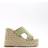 River Island Womens Stitch Detail Cut Out Wedge Sandals - Green