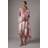 Coast Long Sleeve Printed Chiffon Volume Maxi Dress - Pink