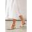 Wallis Womens Wide Fit Sonia Faux Leather Interwoven Low Block Heeled Sandals - Silver