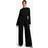 boohoo Womens Slash Neck Blouson Jumpsuit - Black
