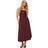 boohoo Womens Cotton Poplin Ruched Detail Midi Dress - Brown