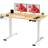 Electric Standing Maple/White Writing Desk 60x110cm