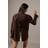 Warehouse Oversized Bow Back Shirt - Chocolate