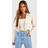 boohoo Womens Basics Woven Single Button Crop Blazer - Beige