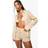 boohoo Womens Crinkle Cotton Beach Shirt - Beige
