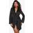 boohoo Womens Crinkle Wrap Blazer Dress - Black