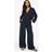 boohoo Womens Woven Oversized Shirt & Drawstring Trouser Co-Ord - Navy