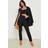 boohoo Womens High Waist Tapered Tailored Suit Trousers - Black