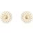 Georg Jensen Daisy Earrings - Gold/White