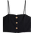 H&M Cropped Strappy Top - Black