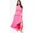 boohoo Womens Halterneck Chiffon Ruffle Detail Maxi Dress - Pink