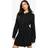 boohoo Womens Denim Shirt Dress - Black