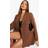 boohoo Womens Oversized Tailored Blazer - Brown