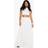 boohoo Womens Tiered Cotton Poplin Maxi Skirt - White