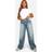 boohoo Womens Plus Basics High Waisted Boyfriend Jeans - Blue