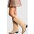 boohoo Womens Wide Fit Nubuck Western Style Knee High Boots - Beige