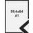 BGA BGA Classic Akrylglas Svart 59.4x84 cm Ram