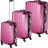 tectake Lightweight Set of 3 - Rosa