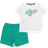 Montirex Infant Multi Hex T-Shirt Short Set - White/Blue