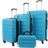 Groundlevel Regency Hard Shell Luggage Set of 4 - Teal