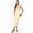 boohoo Womens Tailored Buckle Detail Halter Neck Midi Dress - Yellow