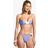 boohoo Womens Orchid Flower Trim Bandeau Bikini Top & Tanga Bikini Bottoms Set - Blue