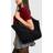 boohoo Womens Corduroy Pu Binding Detail Tote Bag - Black
