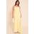 PrettyLittleThing Lemon Textured Bandeau Column Maxi Dress - Lemon