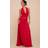 PrettyLittleThing Double Layer Slinky Knot Drape Maxi Skirt - Red