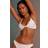 PrettyLittleThing Cream Knot Front Triangle Bikini Top - White