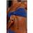 PrettyLittleThing Cobalt Crinkle Bandeau Knot Front Bikini Top - Blue