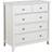 Home Source 5 Storage Drawers White Chest of Drawer 85x85cm