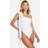 boohoo Womens Bridal Bow One Shoulder Swimsuit - White