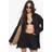 boohoo Womens Linen Oversized Beach Shirt - Black