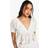 boohoo Womens Broderie Smock Top - White
