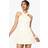 boohoo Womens Halterneck Tailored Micro Mini Dress - White
