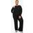 boohoo Womens Plus Soft Rib Cardigan And Elasticated Trouser Set - Black
