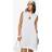 boohoo Womens Linen Scoop Back Shift Mini Dress - White