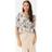 Kaffe Vicki Abstract Tie Neck Blouse - Grey