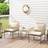 OutSunny 3 Piece Rattan with Cushions - Beige Bistro Set, 1 Table incl. 2 Chairs