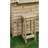 Churnet Valley Garden Bar Stool Timber 38 x 36.5 x 80 cm Brown