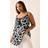 Yours Curve Abstract Print Tassel Cami Vest Top - Black